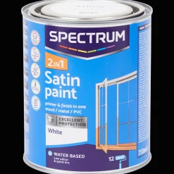Spectrum 2-in-1 satijnglans verf wit> Verf