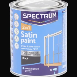 Spectrum 2-in-1 satijnglans verf Zwart> Verf