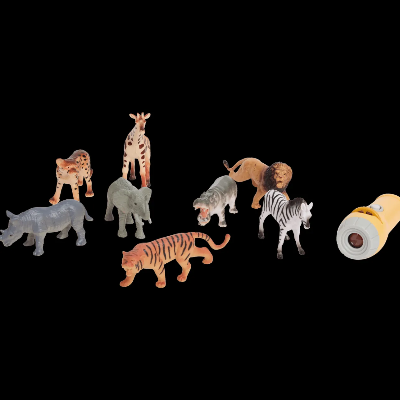 Action Speelgoeddieren met projectorzaklamp> Spellen