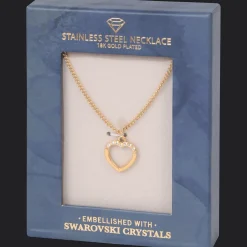 Action Stalen ketting met Swarovski-kristallen><noscript><img width=