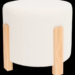 Studio Home poef met bamboe poten> Woonaccessoires