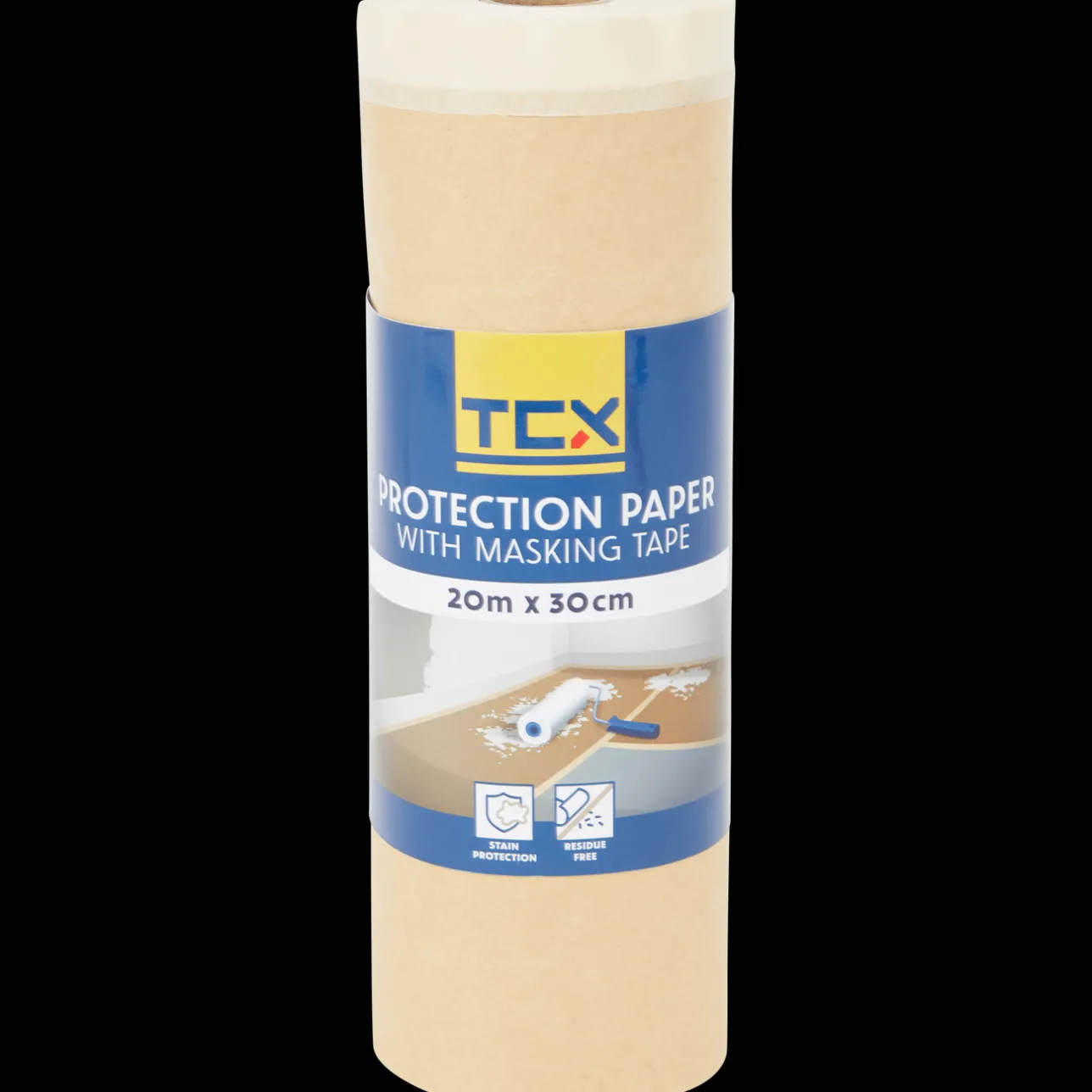 TCX afplaktape met papier> Verfbenodigdheden