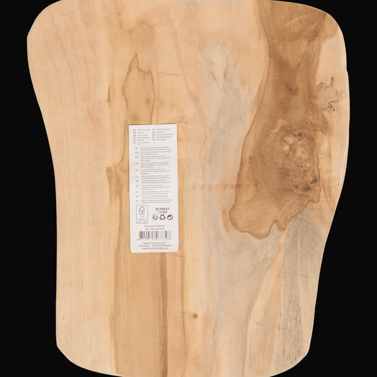 Action Teakhouten plateau> Woonaccessoires|Kaarsenhouders