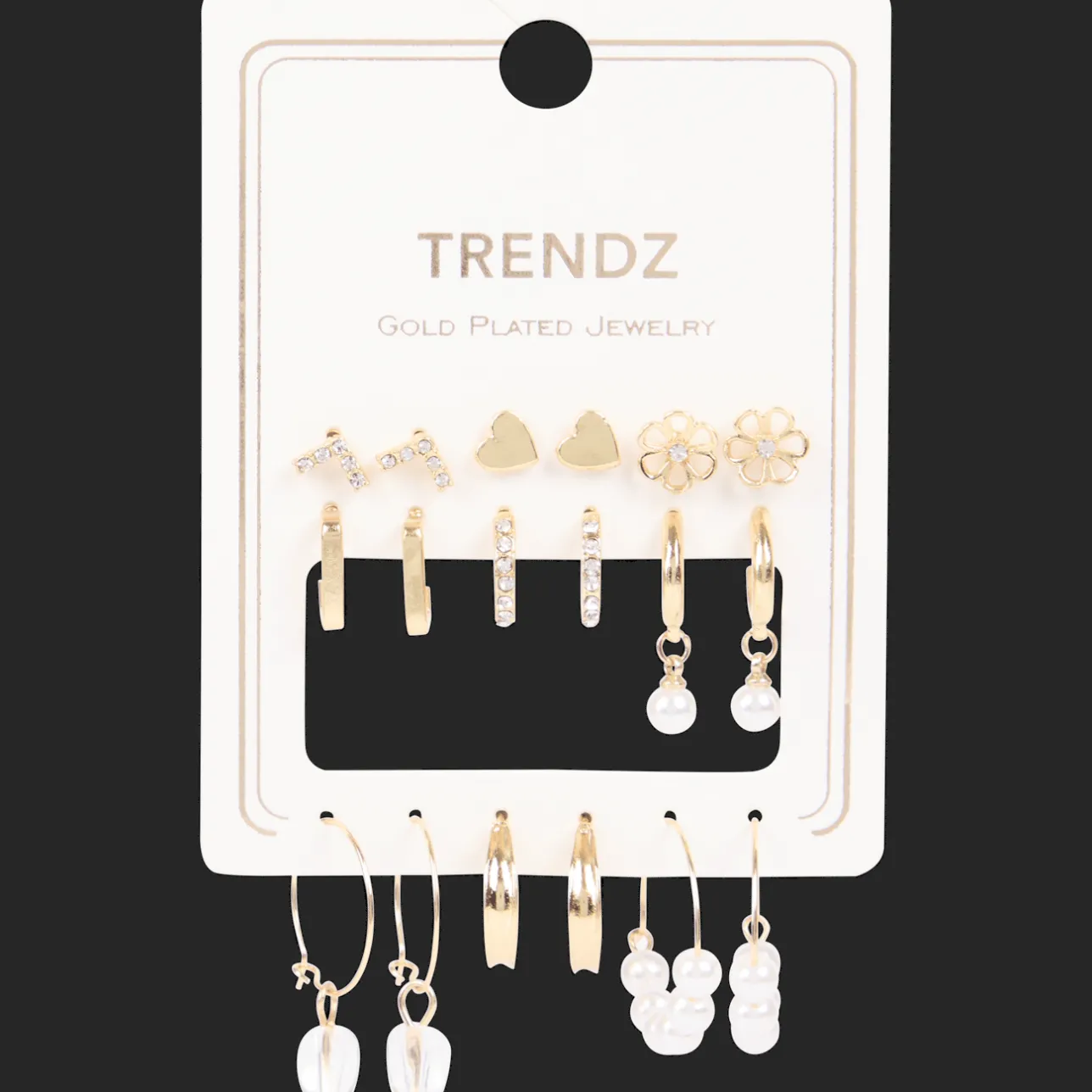Action Trendz vergulde oorbellenset> Horloges & Sieraden