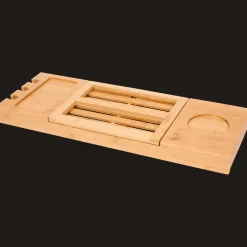 Action Uitschuifbaar bamboe badrek> Woonaccessoires