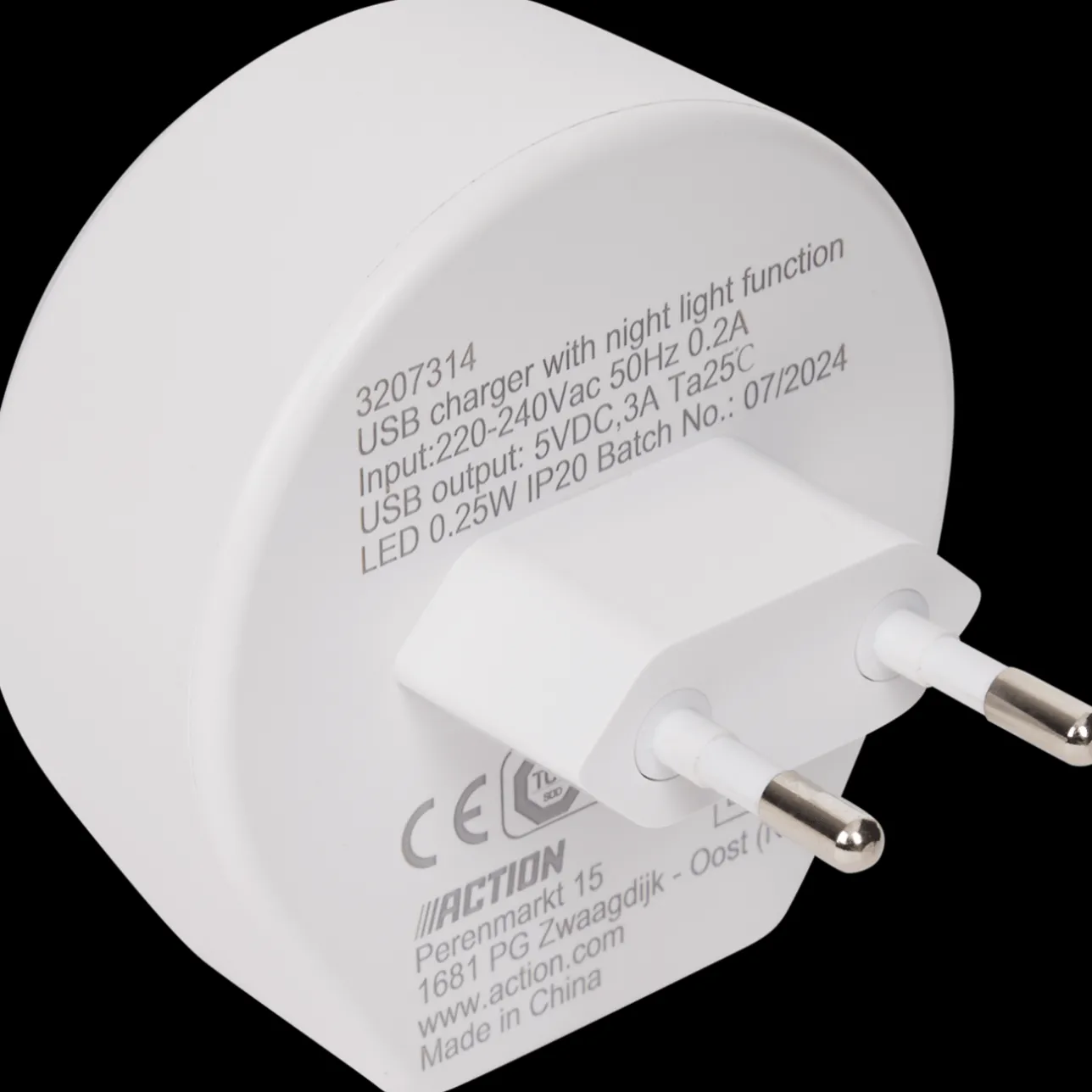 Action USB-C-lader met nachtlampje> Verlichting