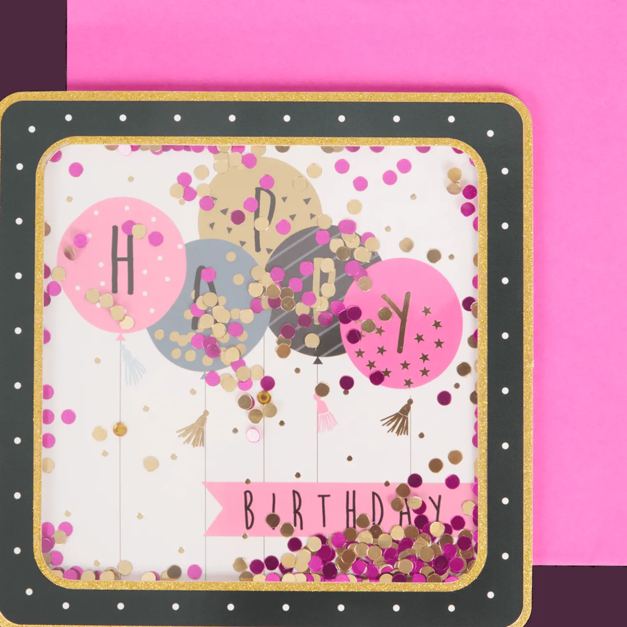 Action Wenskaart met confetti> Kaarten